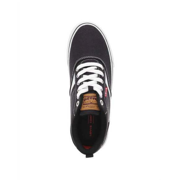 NEW LEVI'S men's lance ct canvas ul xx sneaker in black/white - Picture 3 of 4
